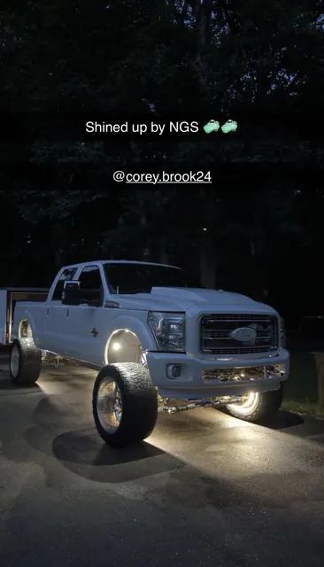 Super Duty at night — detailed by North Georgia Shine